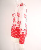 Classic Christmas Tree Print Round Neck Pullover For Women