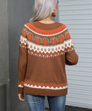 Relaxed Classic Christmas Round Neck Sweater For Women