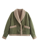 Classic Relaxed Coat With Turned-Down Collar For Winter