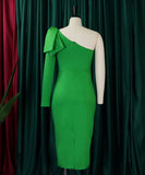 Sexy Shapewear Oblique Shoulder Dress Slimming Bodycon Evening Wear
