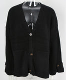 Classic Relaxed Cardigan With Pocket V Neck For Women