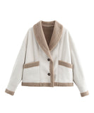 Classic Relaxed Coat With Turned-Down Collar For Winter