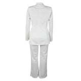 Sleek Long Sleeve Two-Piece Suit