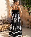 Ethnic Style Backless Halter Pants Set Figure Hugging