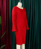 Fashionable Shirt With Flared Skirt Dress Long Sleeve Available In White Yellow Red Black