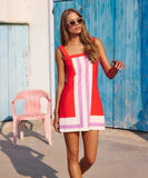 Vibrant Beach Vacation Halter Dress in Multiple Colors