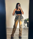 Fashionable Multi-Pocket Patchwork Accordion Jeans for Men