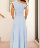 Elegant Sexy Tie Dress in Solid Colors for Effortless Style