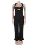 High Waisted Bandeau Sleeveless One Piece Pants for Women