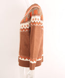 Relaxed Classic Christmas Round Neck Sweater For Women