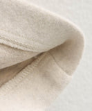 Pure Color Wide Zip Wool Coat With Classic Fit Beige