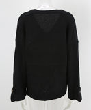 Classic Relaxed Cardigan With Pocket V Neck For Women