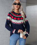 Classic Festive Hooded Christmas Tree Print Sweater