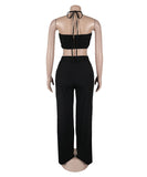 Sexy Slits Fitted Two-Piece Set in Black Yellow Apricot White
