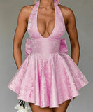 Elegant Lace-Up Evening Dress with Neckline in Multiple Colors