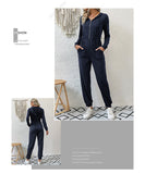 Chic Black Long-Sleeved Zipper Jumpsuit for Women