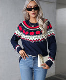 Classic Festive Hooded Christmas Tree Print Sweater