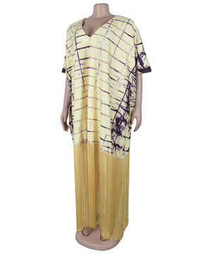 Vibrant Casual Fringed Dress for Effortless Summer Style