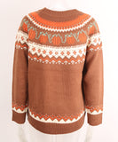 Relaxed Classic Christmas Round Neck Sweater For Women