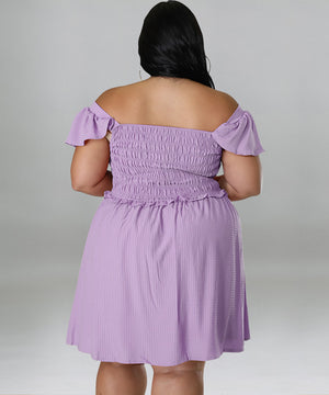 Oversized One-Shoulder Wide Sleeve Dress for Women with Short Sleeves