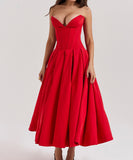Sexy Sleeveless Plunging Dress Solid Color Polyester