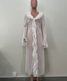 Lace Open Cardigan Cover-Up for Beach Bikini Sun Protection