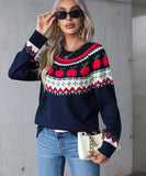 Classic Festive Hooded Christmas Tree Print Sweater