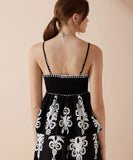 Ethnic Style Backless Halter Pants Set Figure Hugging