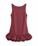 Elegant Pleated Dress For Women Sleeveless In Various Colors