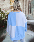 Casual Patchwork Collar Long Sleeve Pullover Soft And Cozy