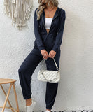 Chic Black Long-Sleeved Zipper Jumpsuit for Women