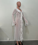 Lace Open Cardigan Cover-Up for Beach Bikini Sun Protection