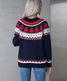 Classic Festive Hooded Christmas Tree Print Sweater