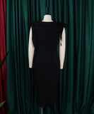 Plus Size Tight Sexy Mid-Length Dress in Blue and Black