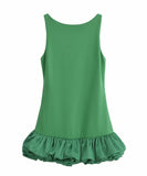 Elegant Pleated Dress For Women Sleeveless In Various Colors