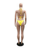 Three-Piece Beach Vacation Bikini Set for Women in Bright Colors