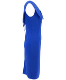 Sleeveless Square Neck Back Zipper Split Dress Rose