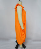 Plus-Size Loose Dress Double-Pocket Relaxed Fit Casual