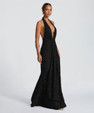 Sexy Deep V-Neck Revealing Backpack Style Hip Dress For Confident Outings