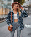 Leopard Print Buttoned Long-Sleeve Jacket With Versatile Styling