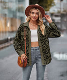 Leopard Print Buttoned Long-Sleeve Jacket With Versatile Styling