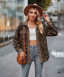 Leopard Print Buttoned Long-Sleeve Jacket With Versatile Styling