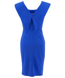 Sleeveless Square Neck Back Zipper Split Dress Rose