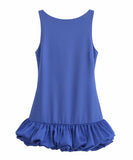 Elegant Pleated Dress For Women Sleeveless In Various Colors