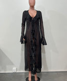 Lace Open Cardigan Cover-Up for Beach Bikini Sun Protection