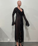 Lace Open Cardigan Cover-Up for Beach Bikini Sun Protection