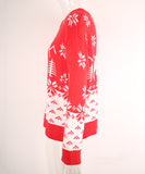 Classic Christmas Tree Print Round Neck Pullover For Women