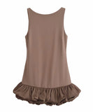 Elegant Pleated Dress For Women Sleeveless In Various Colors