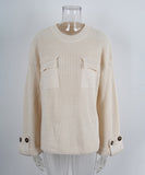 Relaxed Round Neck Sweater For Everyday Comfort Wear