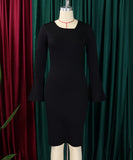 Fashionable Shirt With Flared Skirt Dress Long Sleeve Available In White Yellow Red Black